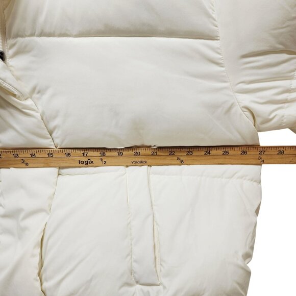 Womens Puffer Jacket Size 2X Ivory Quilted Winter Coat Warm & Cozy - Picture 5 of 6